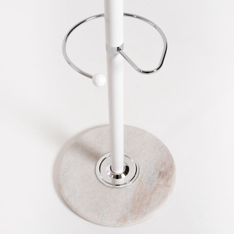 Cabide Vintel com Base em Mármore - Branco - Design Clássico - Leva-Me Contigo - Móveis & Decoração