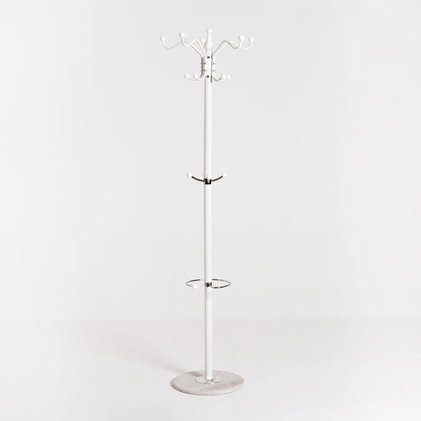 Cabide de Pé Vintel com Base em Mármore – 41x36x173 cm – Branco – Design Clássico e Robusto