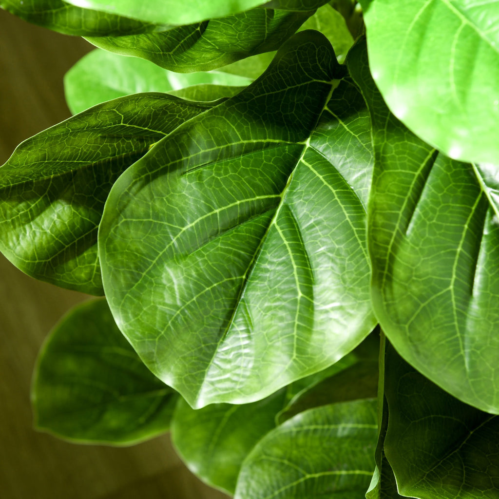 Planta Artificial Ficus 110 cm Planta Artificial com 90 Folhas Musgo e Vaso Planta Artificial Decorativa para Interior e Exterior Casa Sala de Estar Verde - A minha loja