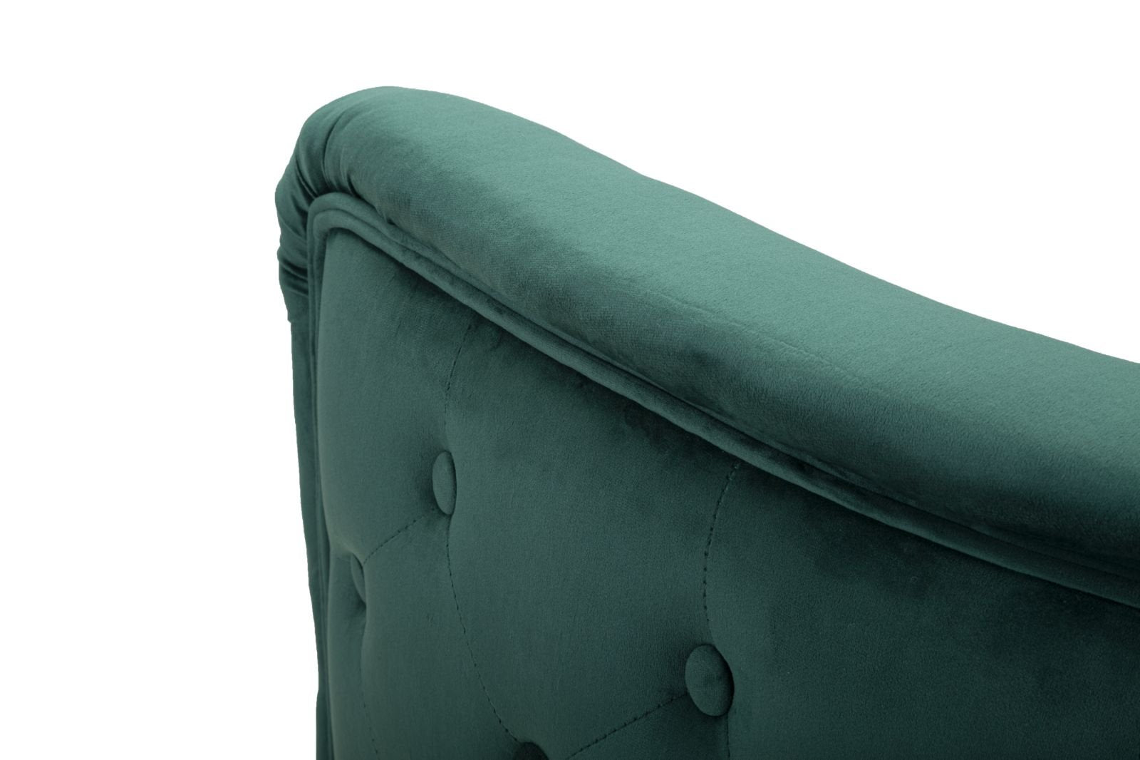 Poltrona "Bucarest" – Poltrona Estofada Verde com Pernas Douradas e Almofada (76 x 74 x 73 cm) - A minha loja