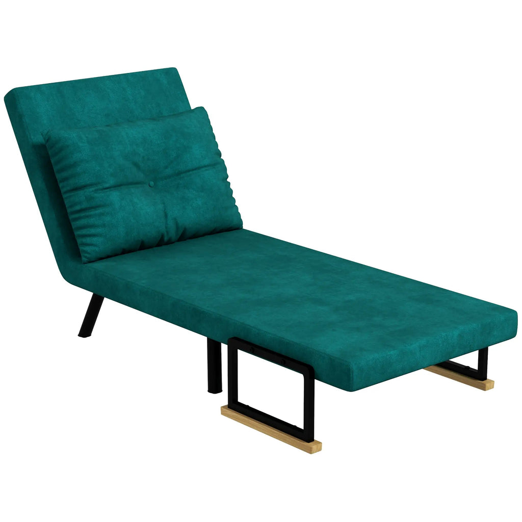 Poltrona - Cama "Lopez" - Encosto Ajustável - Verde - 63x73x81 cm - Design Moderno - A minha loja