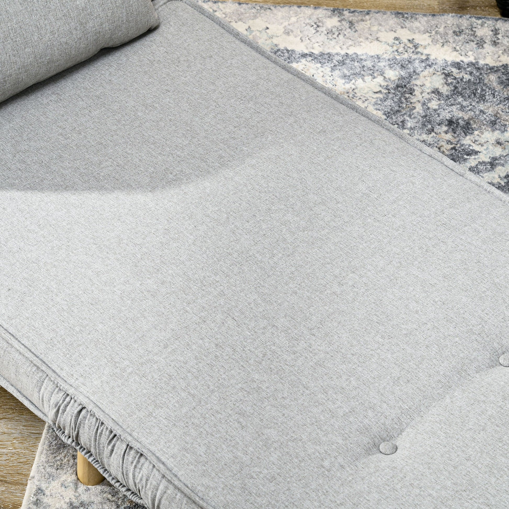 Poltrona Cama "Lund" – Sofá - Cama Individual Dobrável com Encosto Ajustável – 72x78x79 cm – Cinzento Claro - A minha loja