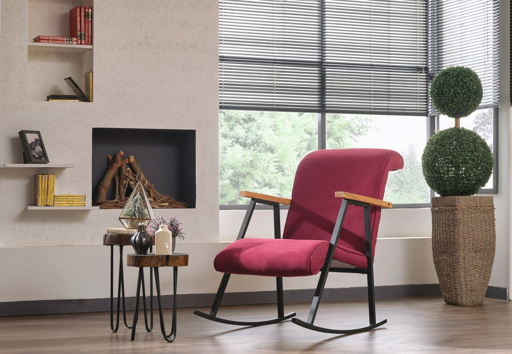 Poltrona de Baloiço "Yoka" – Vermelho – Design Moderno - A minha loja
