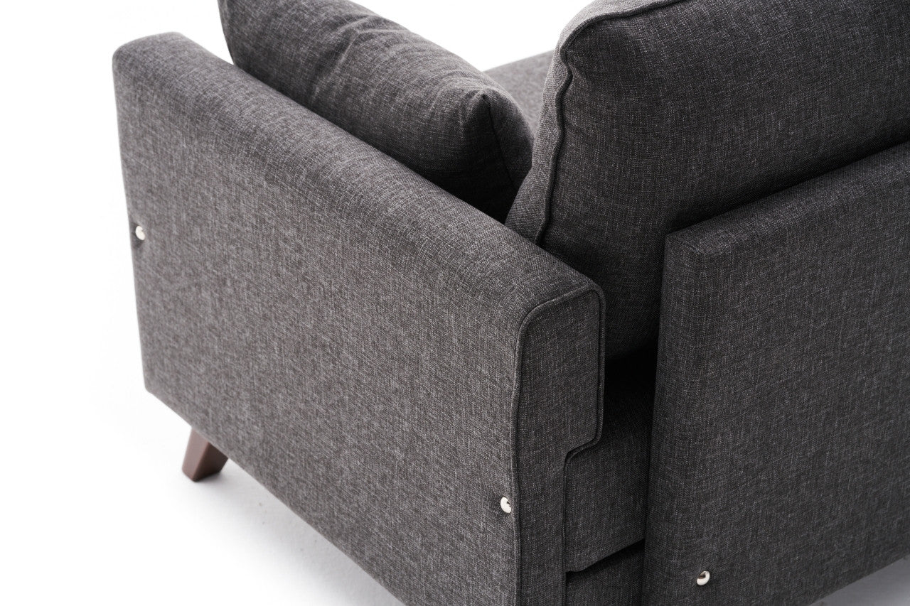 Poltrona de Descanso Monaco – Antracite - Design Moderno - A minha loja