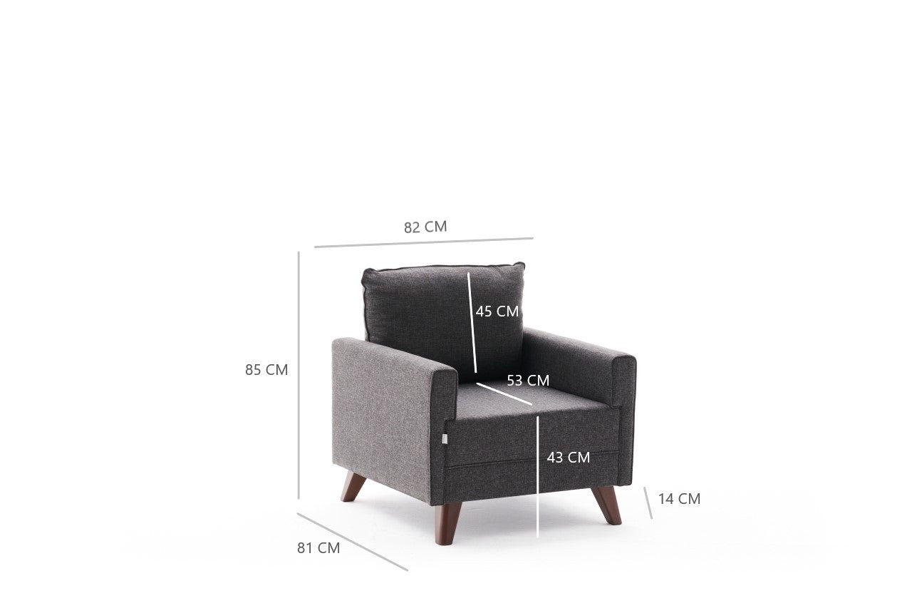 Poltrona de Descanso Monaco – Antracite - Design Moderno - A minha loja