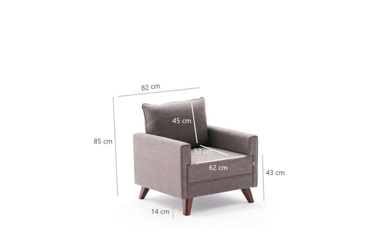 Poltrona de Descanso "Monaco" – Castanho - Design Moderno - A minha loja