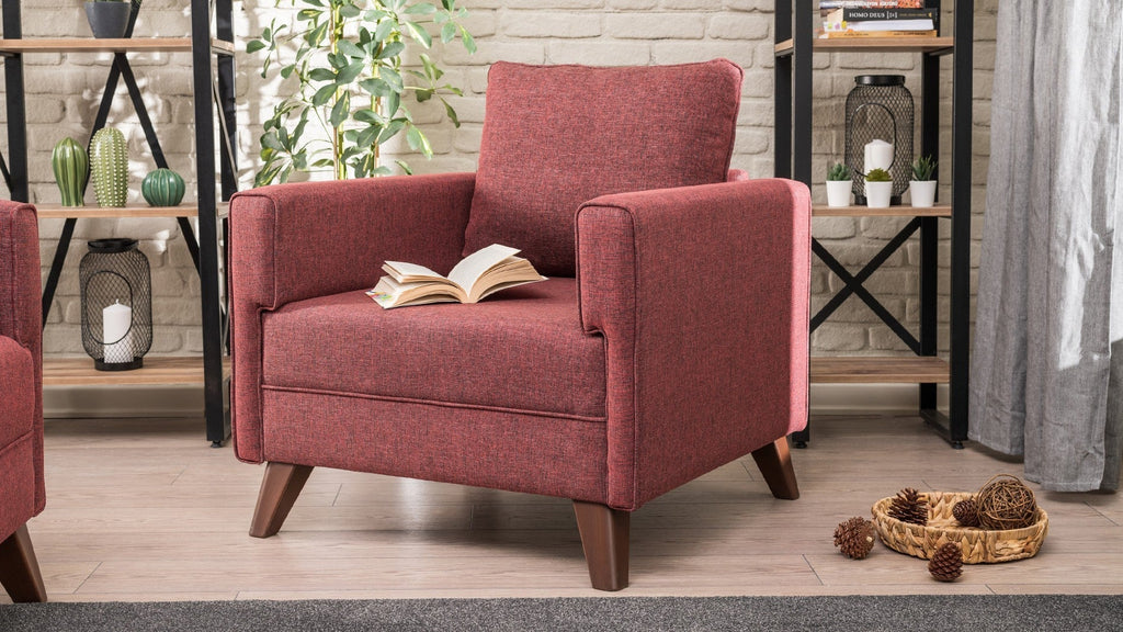 Poltrona de Descanso "Monaco" – Vermelho Tinto - Design Moderno - A minha loja