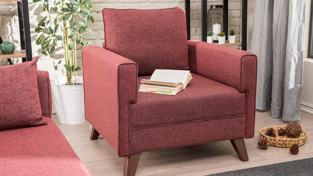 Poltrona de Descanso "Monaco" – Vermelho Tinto - Design Moderno - A minha loja