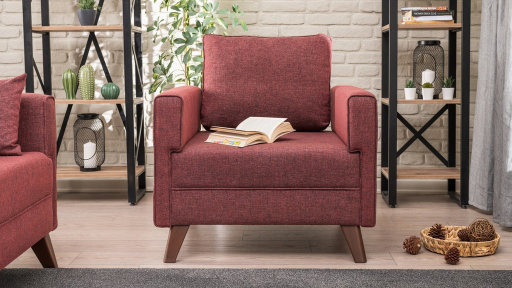 Poltrona de Descanso "Monaco" – Vermelho Tinto - Design Moderno - A minha loja