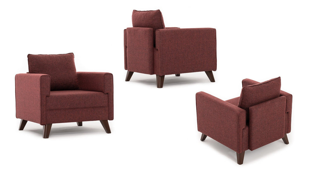Poltrona de Descanso "Monaco" – Vermelho Tinto - Design Moderno - A minha loja