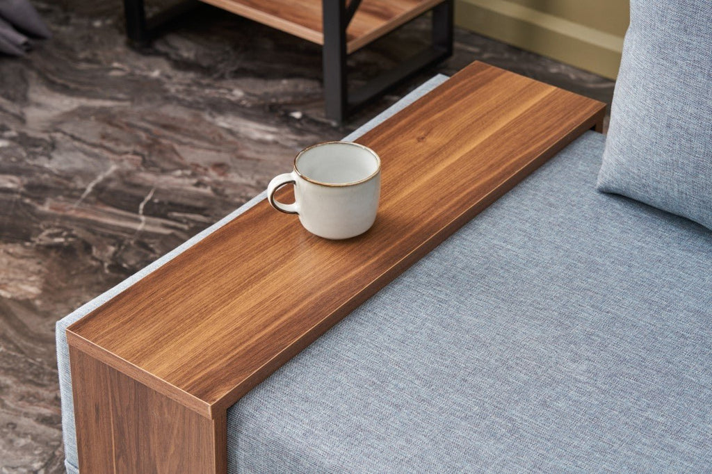 Poltrona "Geneva" com Mesa de Apoio Incorporada - Azul - Design Moderno - A minha loja