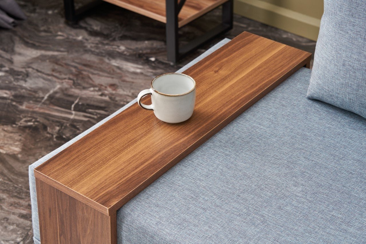 Poltrona "Geneva" com Mesa de Apoio Incorporada - Azul - Design Moderno - A minha loja