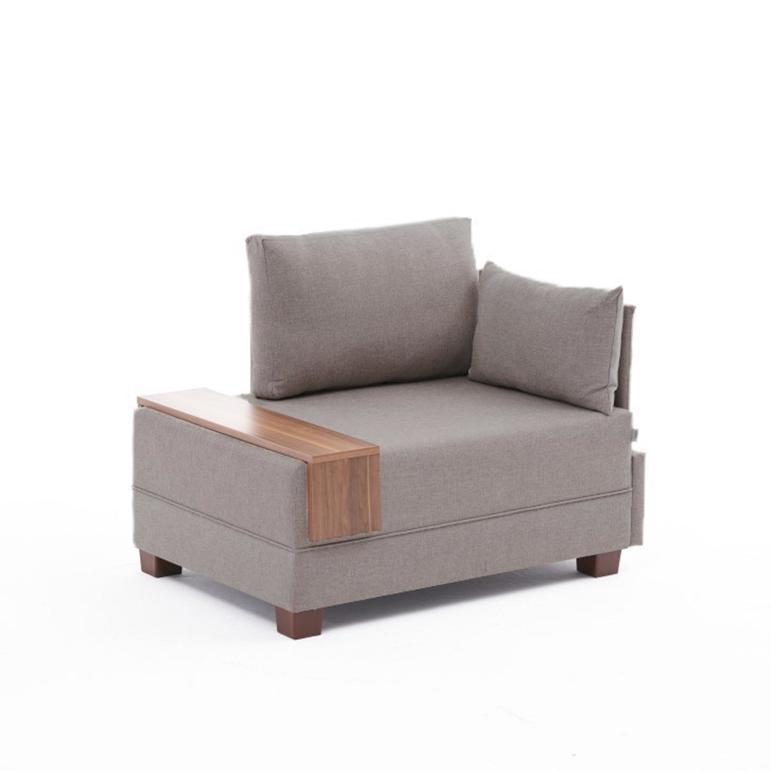 Poltrona "Geneva" com Mesa de Apoio Incorporada - Bege - Design Moderno - A minha loja