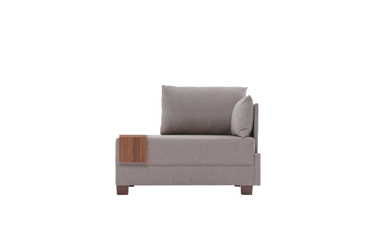 Poltrona "Geneva" com Mesa de Apoio Incorporada - Bege - Design Moderno - A minha loja