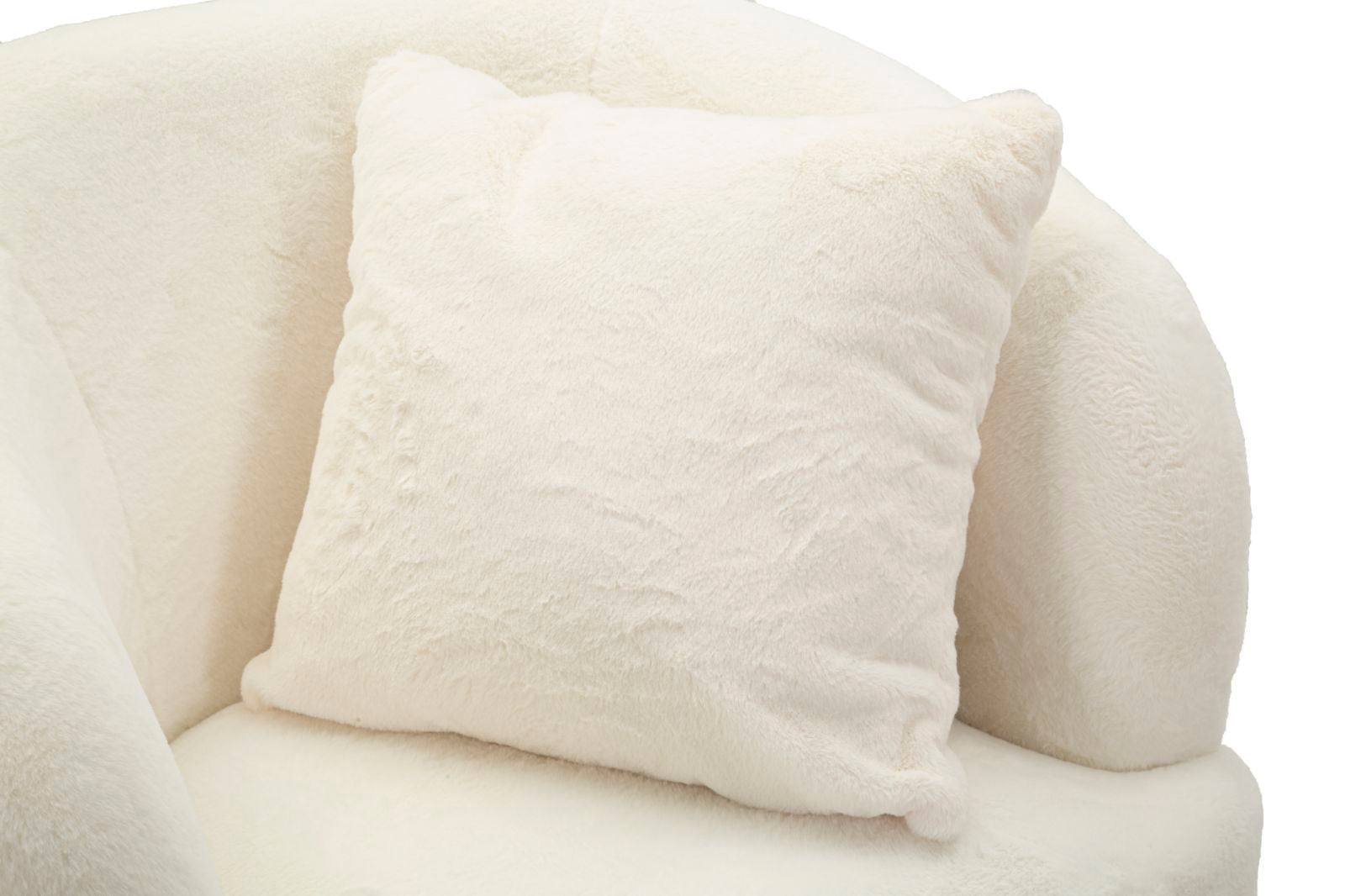 Poltrona Glam Soffy em Pele Sintética – 73x66x78 cm – Branco e Dourado - A minha loja