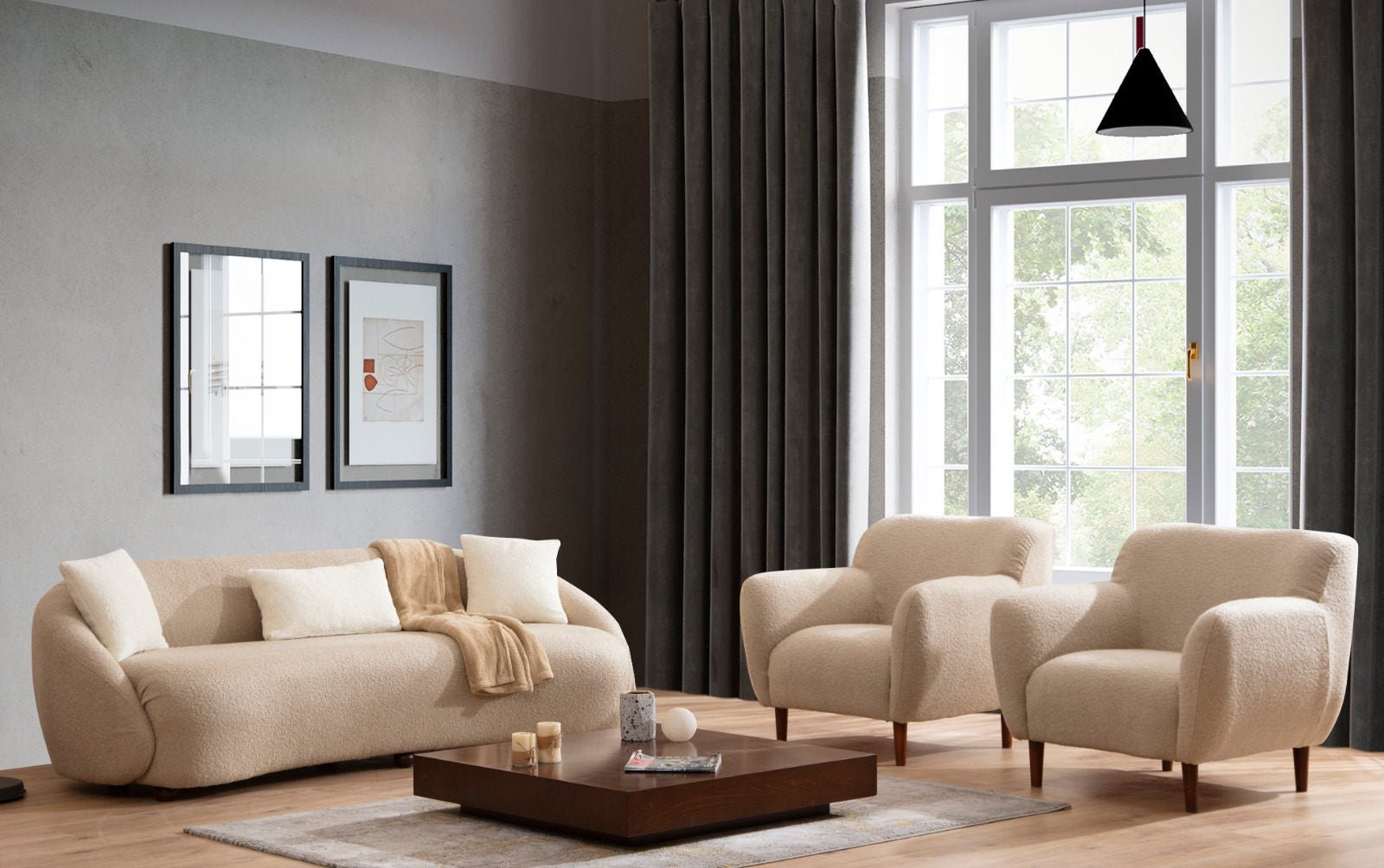 Poltrona "Napoli" – Design Moderno – Cappuccino - A minha loja