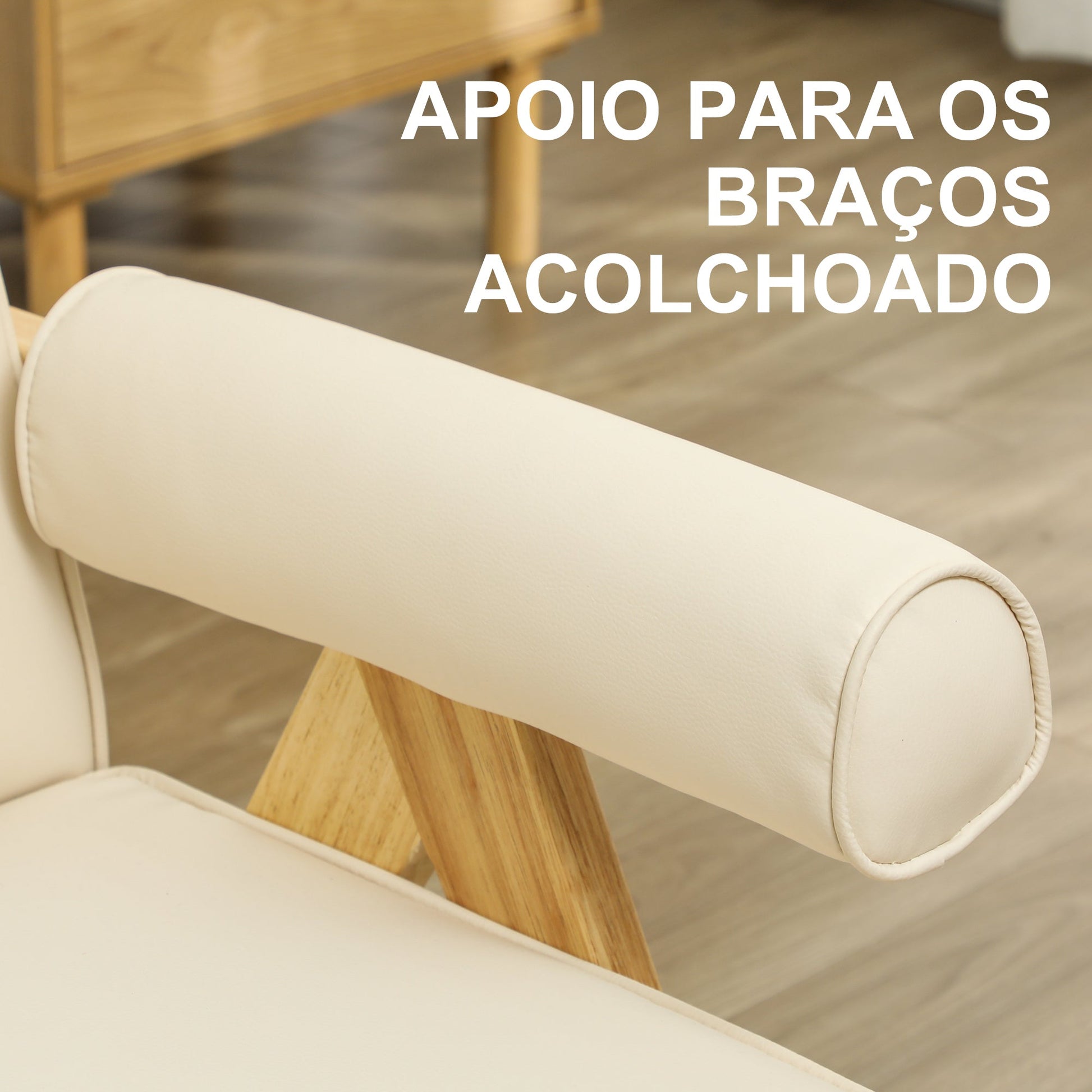 Poltrona Nórdica "Freja" – 73x70x80 cm – Creme - A minha loja