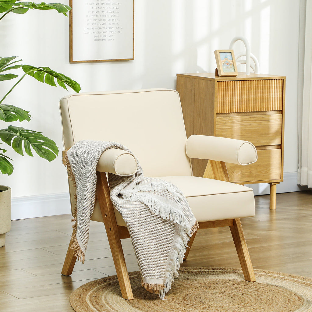 Poltrona Nórdica "Freja" – 73x70x80 cm – Creme - A minha loja