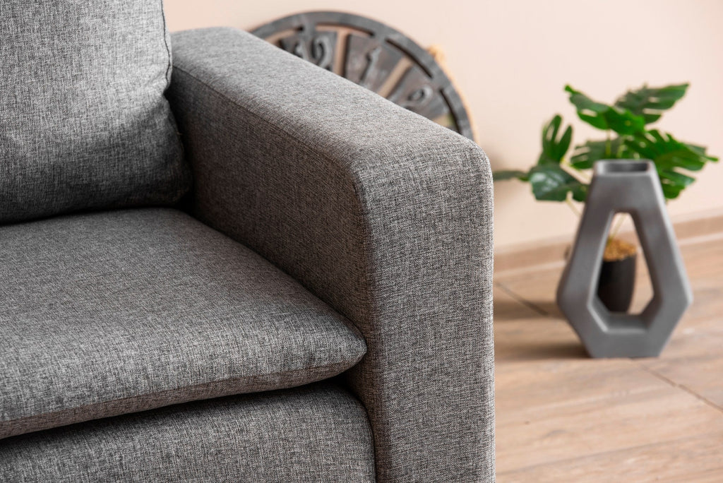 Poltrona Pafu Lungo — Cinzento Claro - 105x52x75 cm - Design Moderno - A minha loja