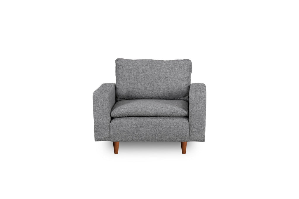 Poltrona Pafu Lungo — Cinzento Claro - 105x52x75 cm - Design Moderno - A minha loja