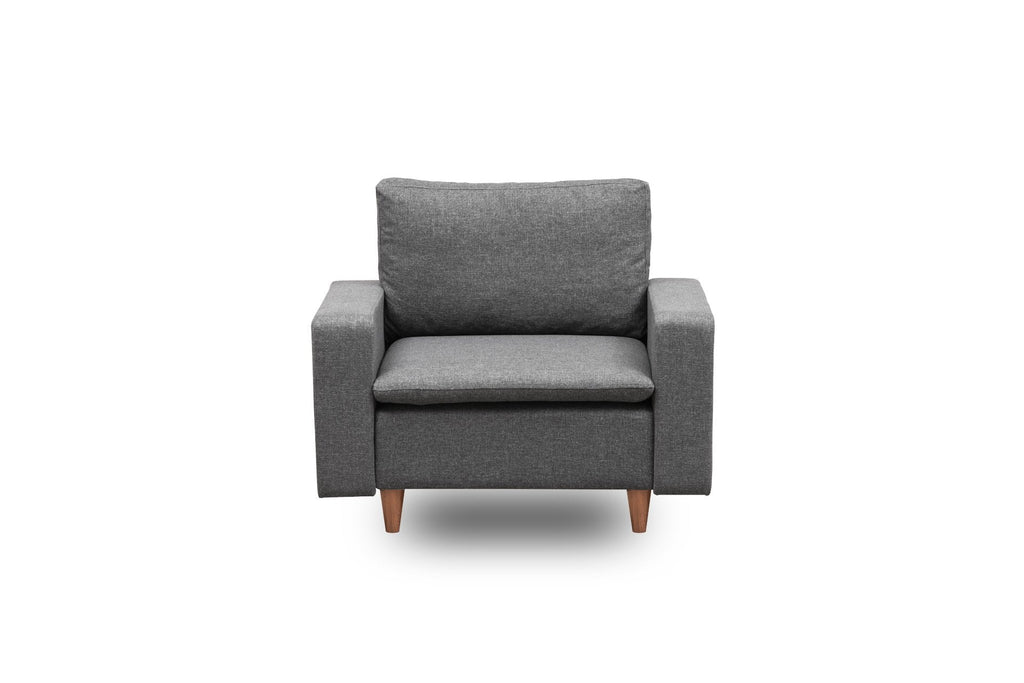 Poltrona Pafu Lungo — Cinzento Escura - 105x52x75 cm - Design Moderno - A minha loja