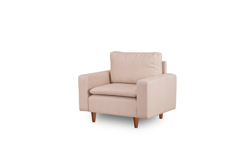 Poltrona Pafu Lungo - Creme - 105x52x75 cm - Design Moderno - A minha loja