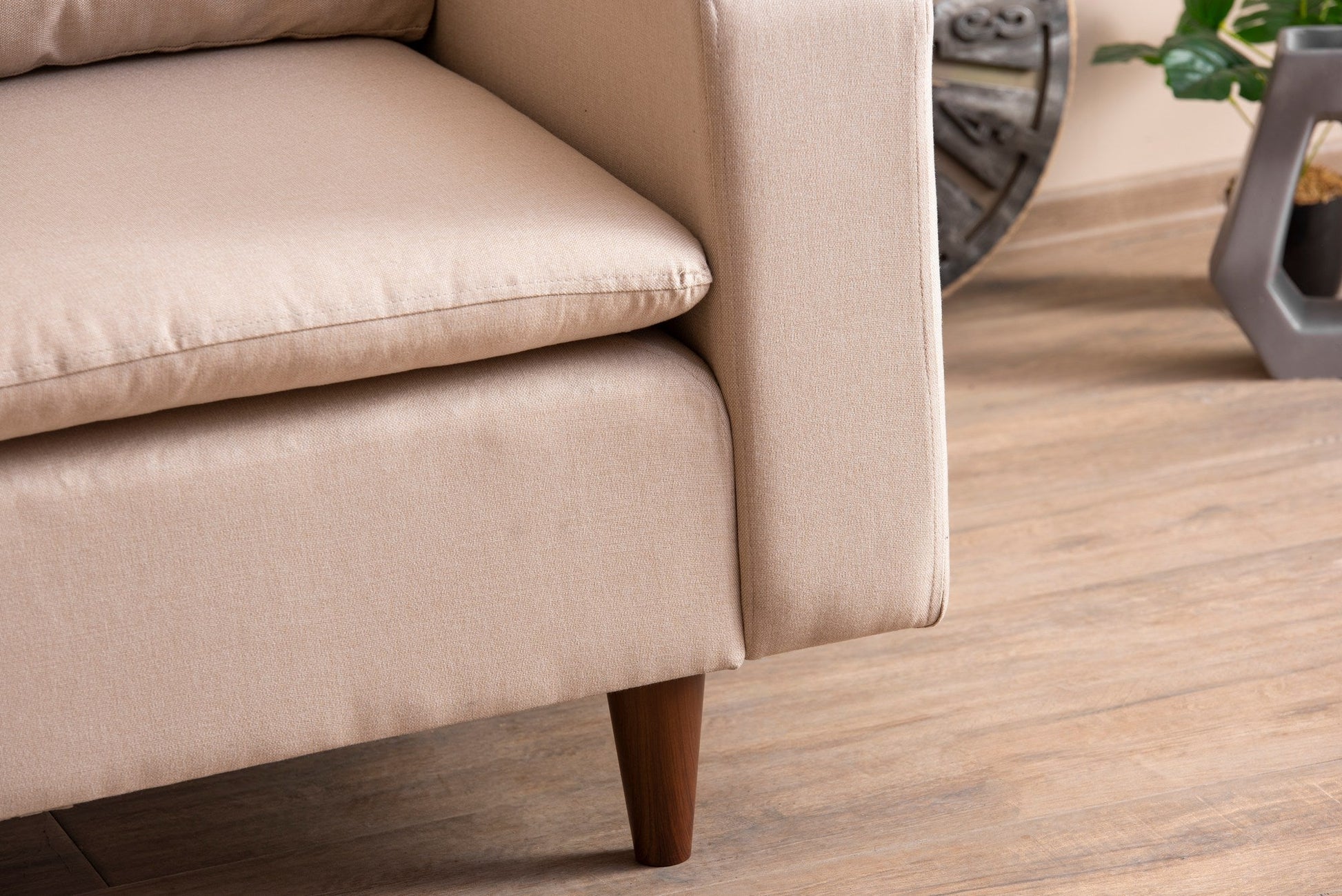 Poltrona Pafu Lungo - Creme - 105x52x75 cm - Design Moderno - A minha loja