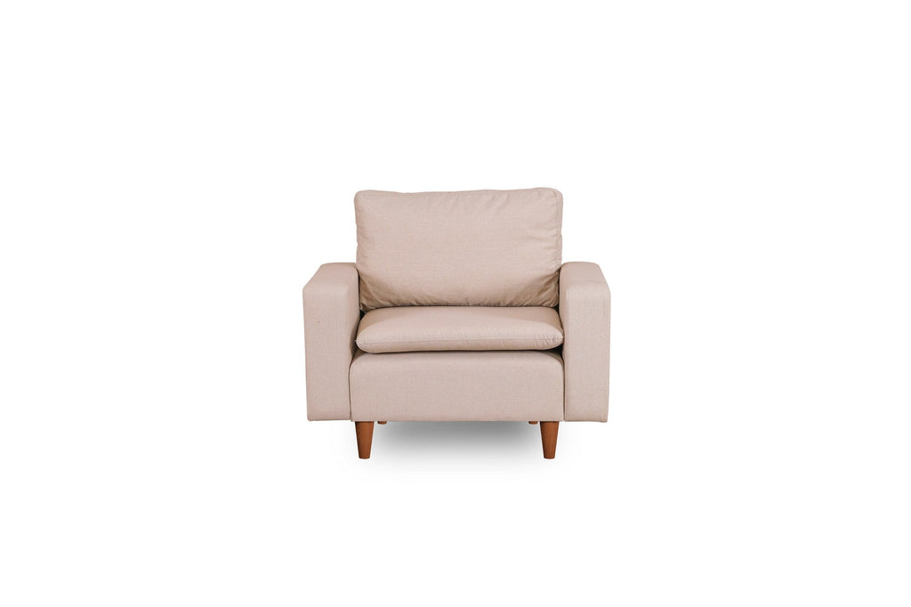 Poltrona Pafu Lungo - Creme - 105x52x75 cm - Design Moderno - A minha loja