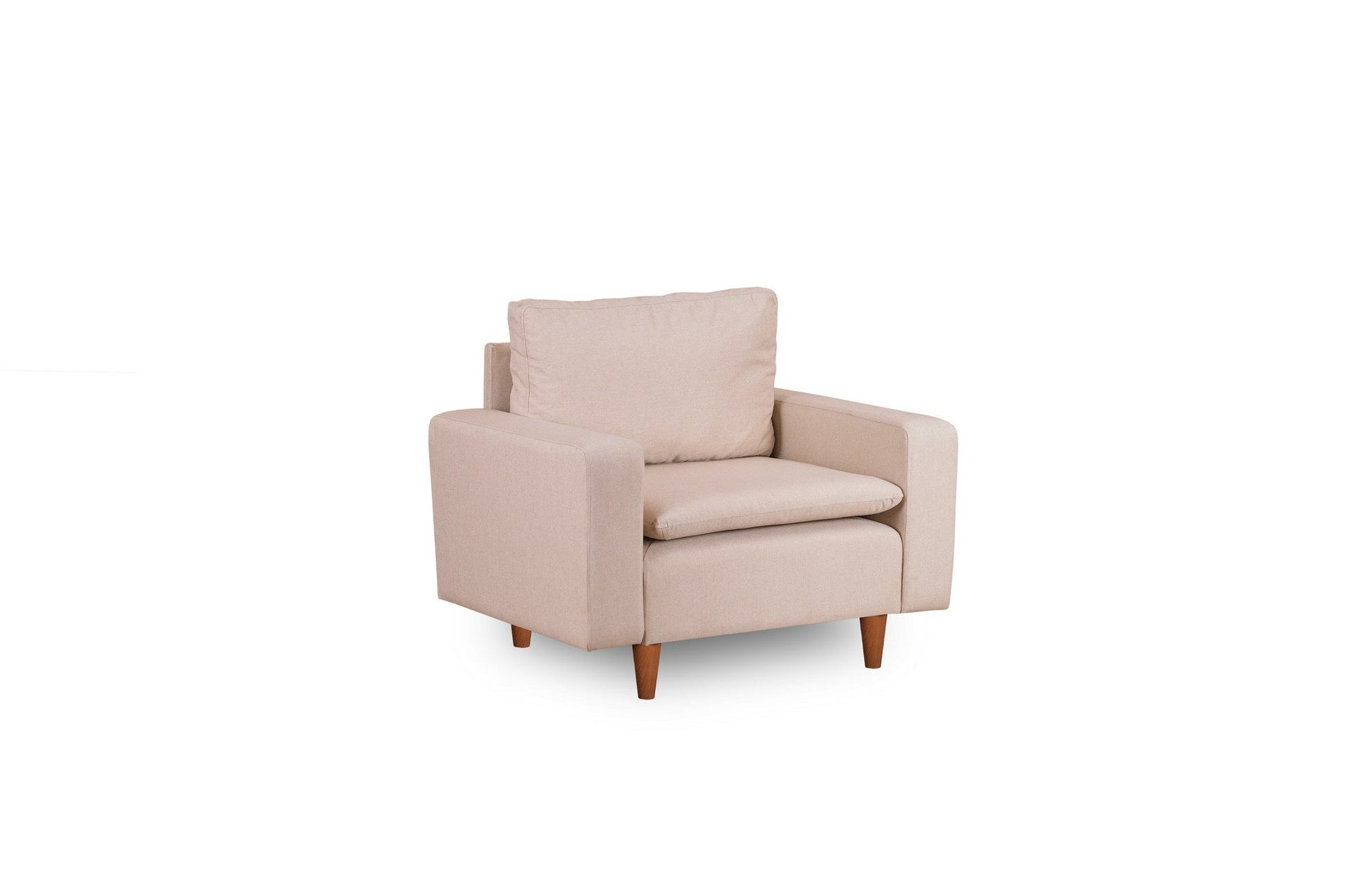 Poltrona Pafu Lungo - Creme - 105x52x75 cm - Design Moderno - A minha loja