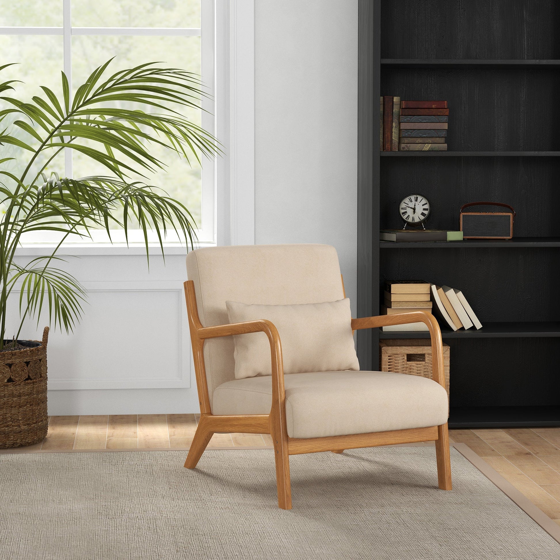 Poltrona "Porto" – 61x78x76 cm – Bege – Veludo – Design Nórdico - A minha loja