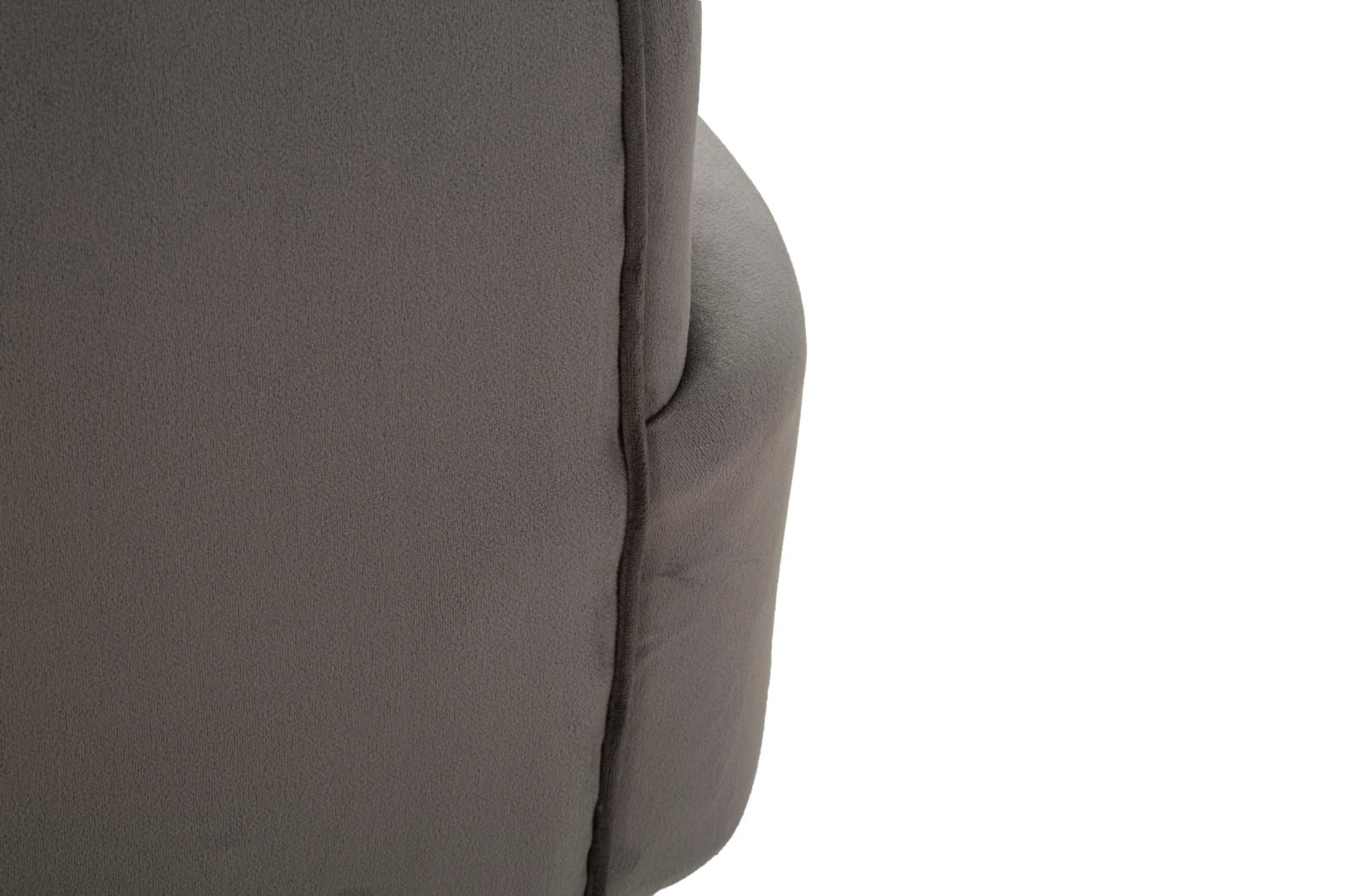 Poltrona Silvery com Almofada - Madeira e Veludo Cinza com Pernas Pratas - 73 cm x 66 cm x 78 cm - A minha loja