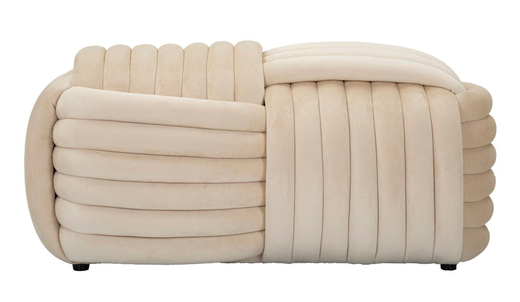 Puff Softy Cream - Veludo Creme - 90 cm x 45 cm x 45 cm - A minha loja