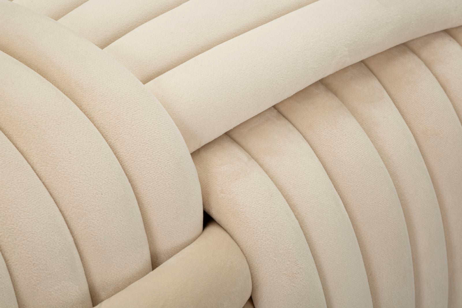 Puff Softy Cream - Veludo Creme - 90 cm x 45 cm x 45 cm - A minha loja