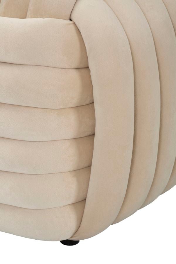 Puff Softy Cream - Veludo Creme - 90 cm x 45 cm x 45 cm - A minha loja