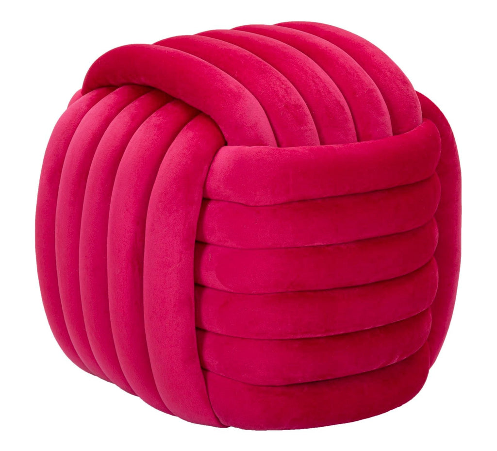 Puff Softy Fúcsia - Veludo Fúcsia - 45 cm x 45 cm x 45 cm - A minha loja