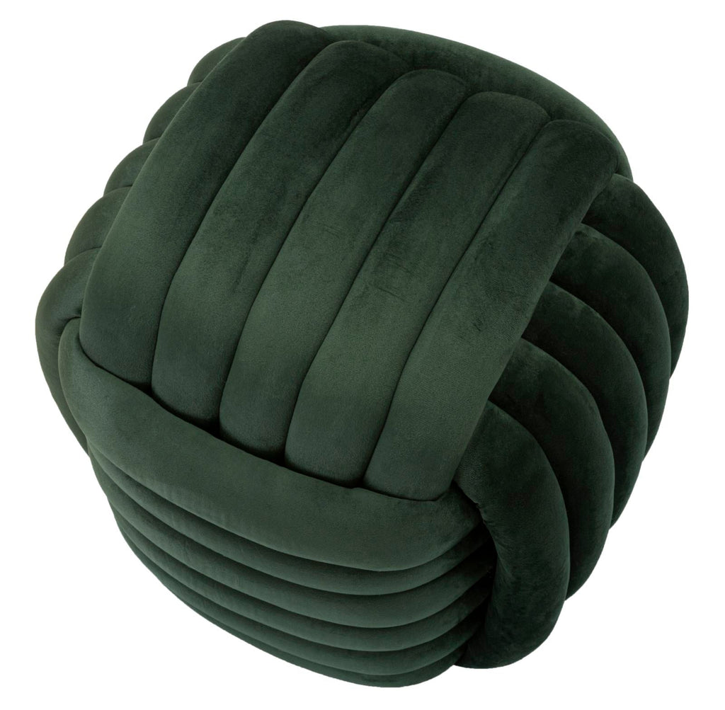 Puff Softy Green - Veludo Verde - 45 cm x 45 cm x 45 cm - A minha loja