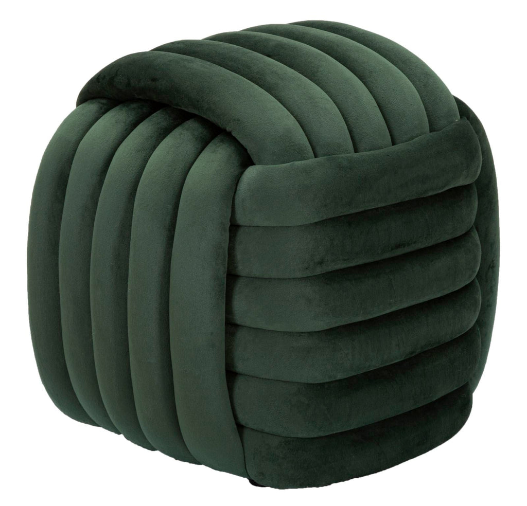 Puff Softy Green - Veludo Verde - 45 cm x 45 cm x 45 cm - A minha loja