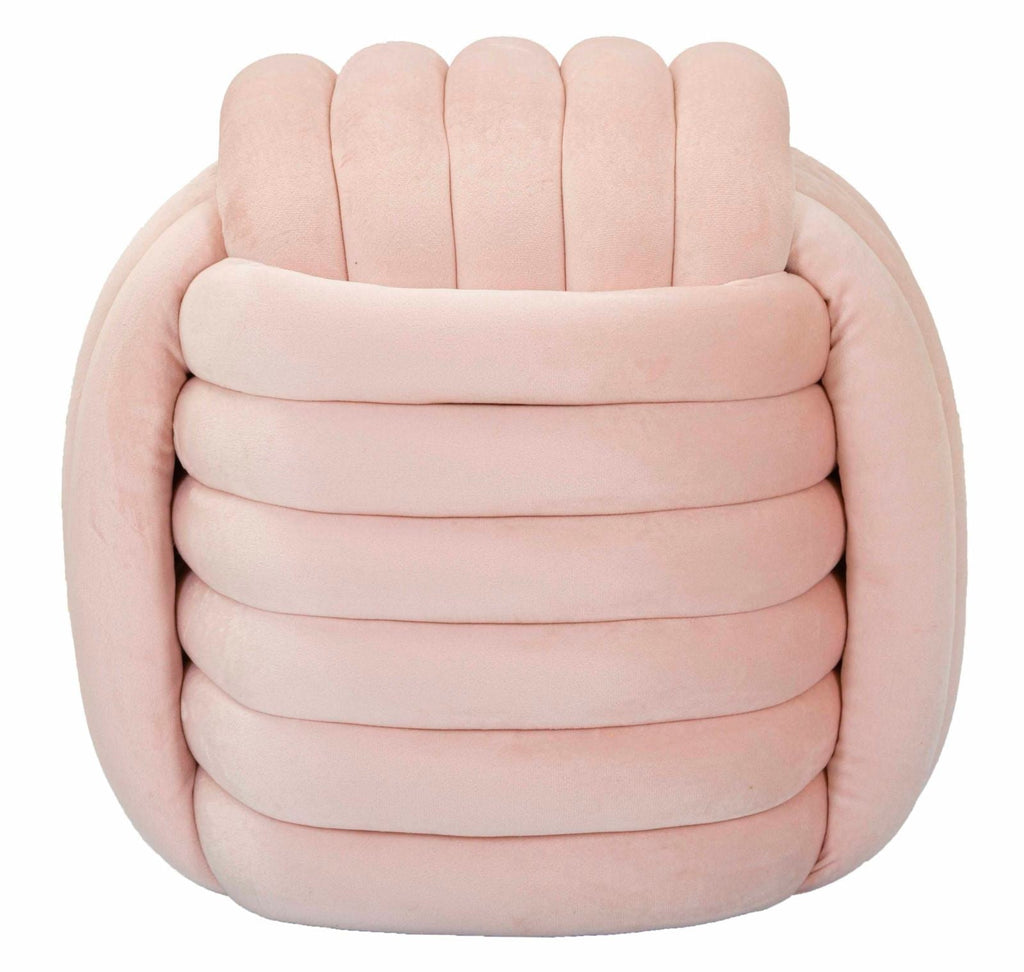 Puff Softy Pink - Veludo Rosa Claro - 45 cm x 45 cm x 45 cm - A minha loja