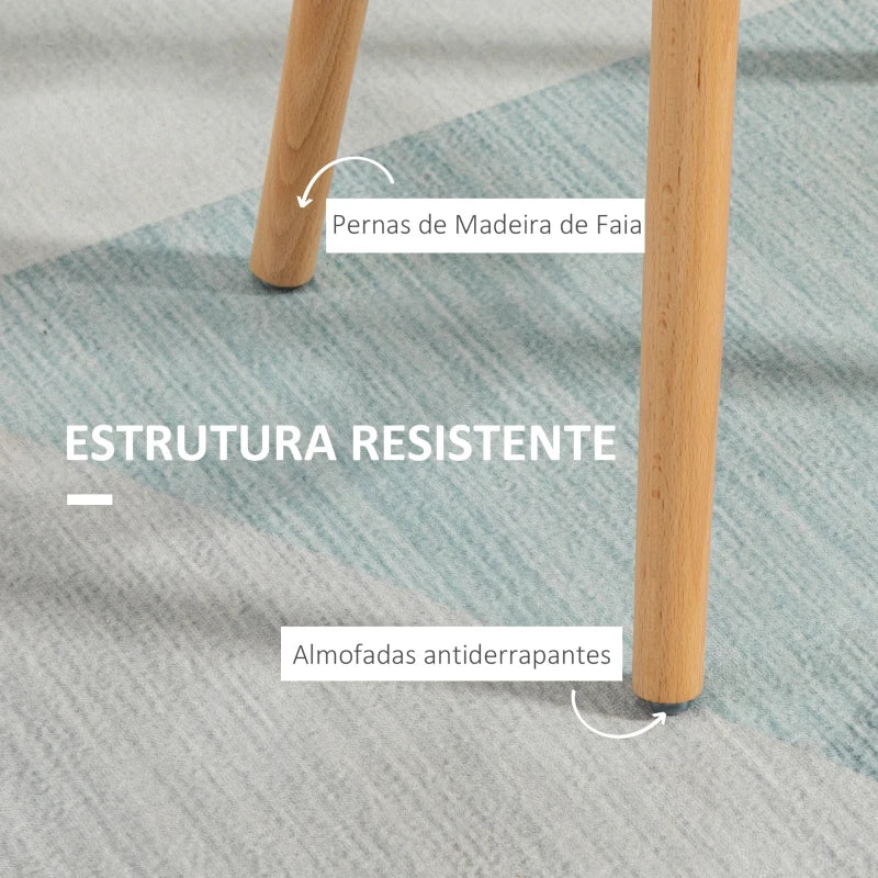Conjunto de 2 Bancos de Bar Estofado em PU Bancos Altos de Cozinha com Assento de 69 cm e Pés de Madeira para Cozinha Sala de Jantar 38,5x42,5x91cm Branco