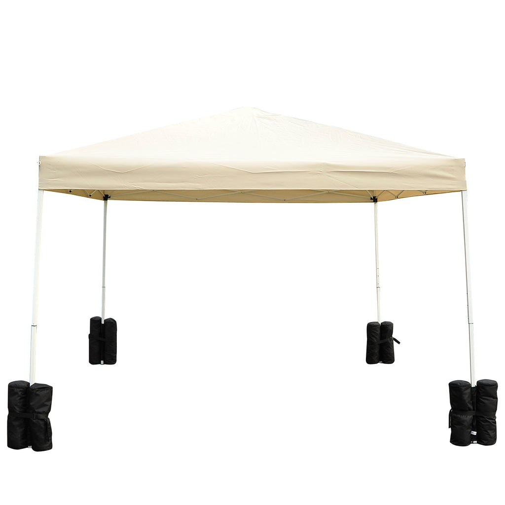 Pack 4 Pesos para Carpas Sacos de Lastro Pesos de Pernas para Toldo Pavilhão Gazebo Sacos de Areia para Exteriores Preto