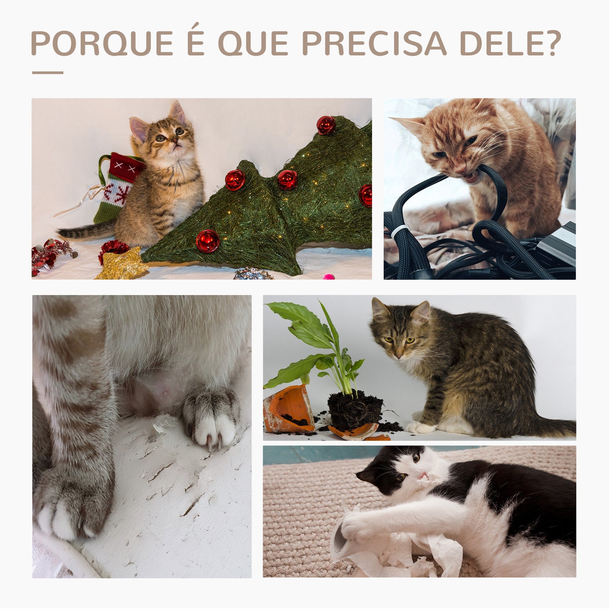 PawHut Poste Arranhador para Gatos 79 cm Arranhador para Gatos com Bola Suspensa e Poste de Juta 59,5x39x79 cm Cinza e Bege