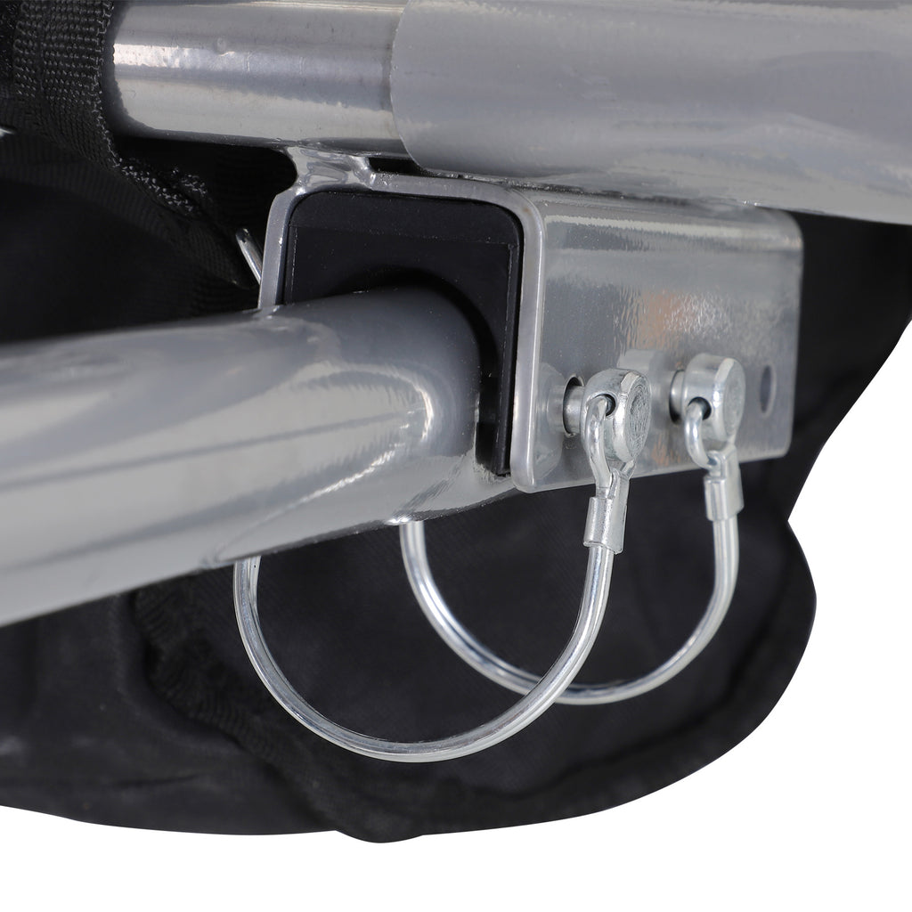 Reboque de Bicicleta para Crianças 2 Lugares 2 em 1 Reboque para Crianças Convertível em Carrinho com Rodas 360º Amortecedores e Guiador Ajustável Bege e Marrom