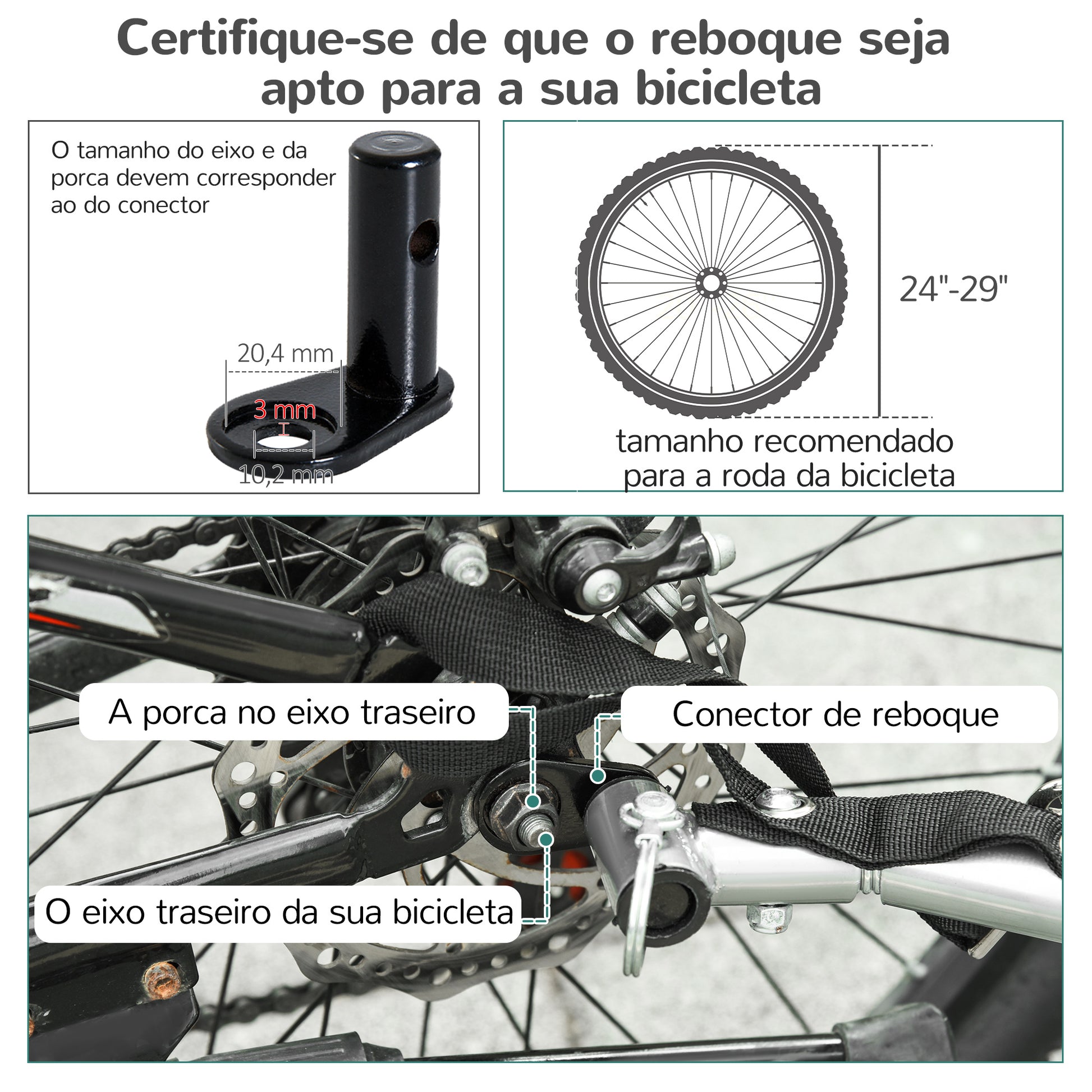 Reboque de Bicicleta para Crianças 2 Lugares 2 em 1 Reboque para Crianças Convertível em Carrinho com Rodas 360º Amortecedores e Guiador Ajustável Bege e Marrom
