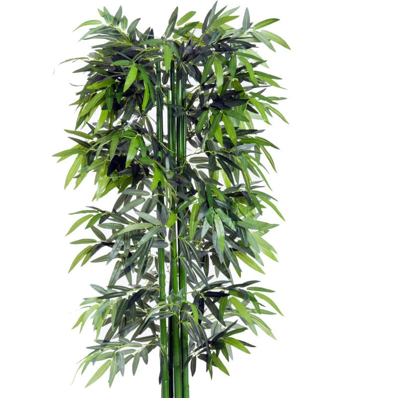 Bambú Artificial 180cm com Ramos Realistas Planta Sintética Decorativa com Vaso para Sala de Estar Escritório Ø20x180cm Verde