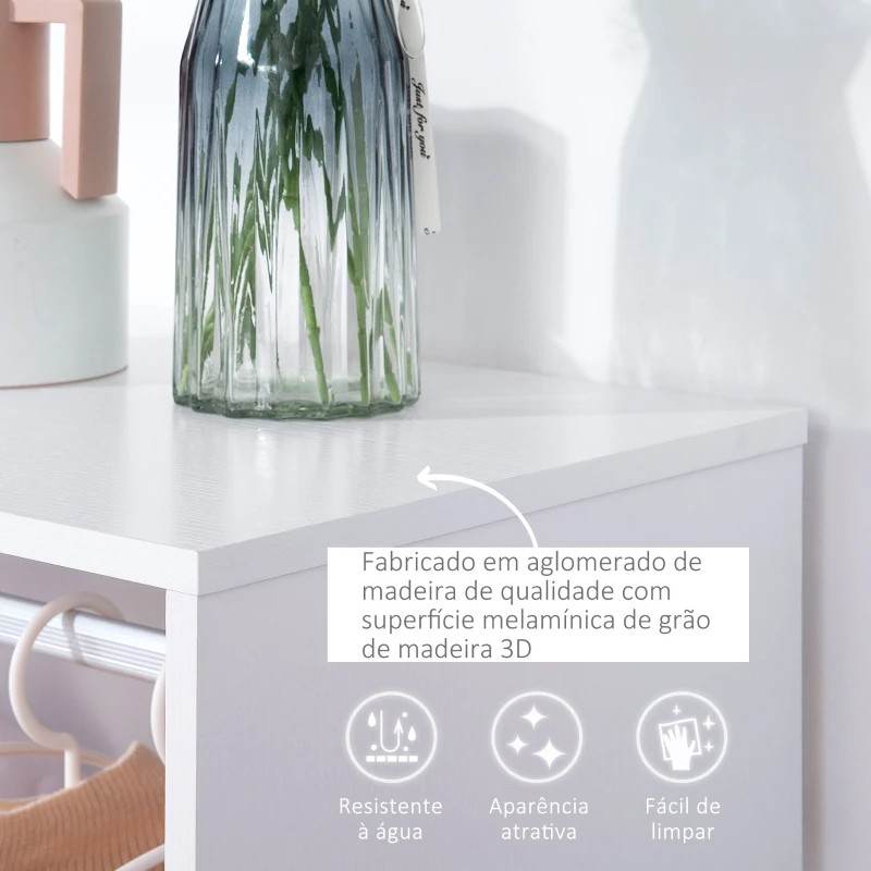 Roupeiro Abert Branco - Design Nórdico - Leva-Me Contigo - Móveis & Decoração