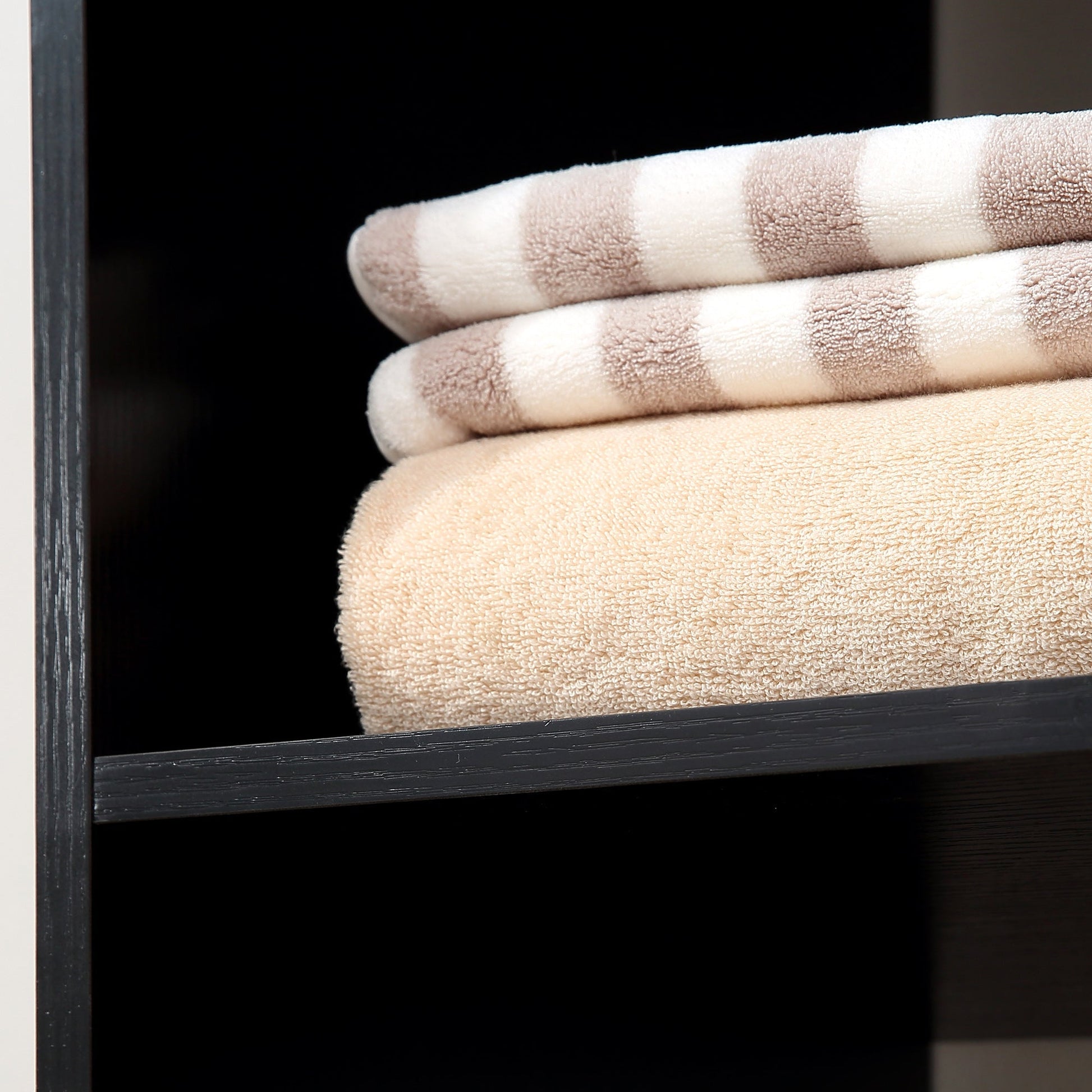 Roupeiro Aberto "Oslo" – Com Barra para Pendurar e 3 Prateleiras – 80x40x128 cm – Preto - A minha loja