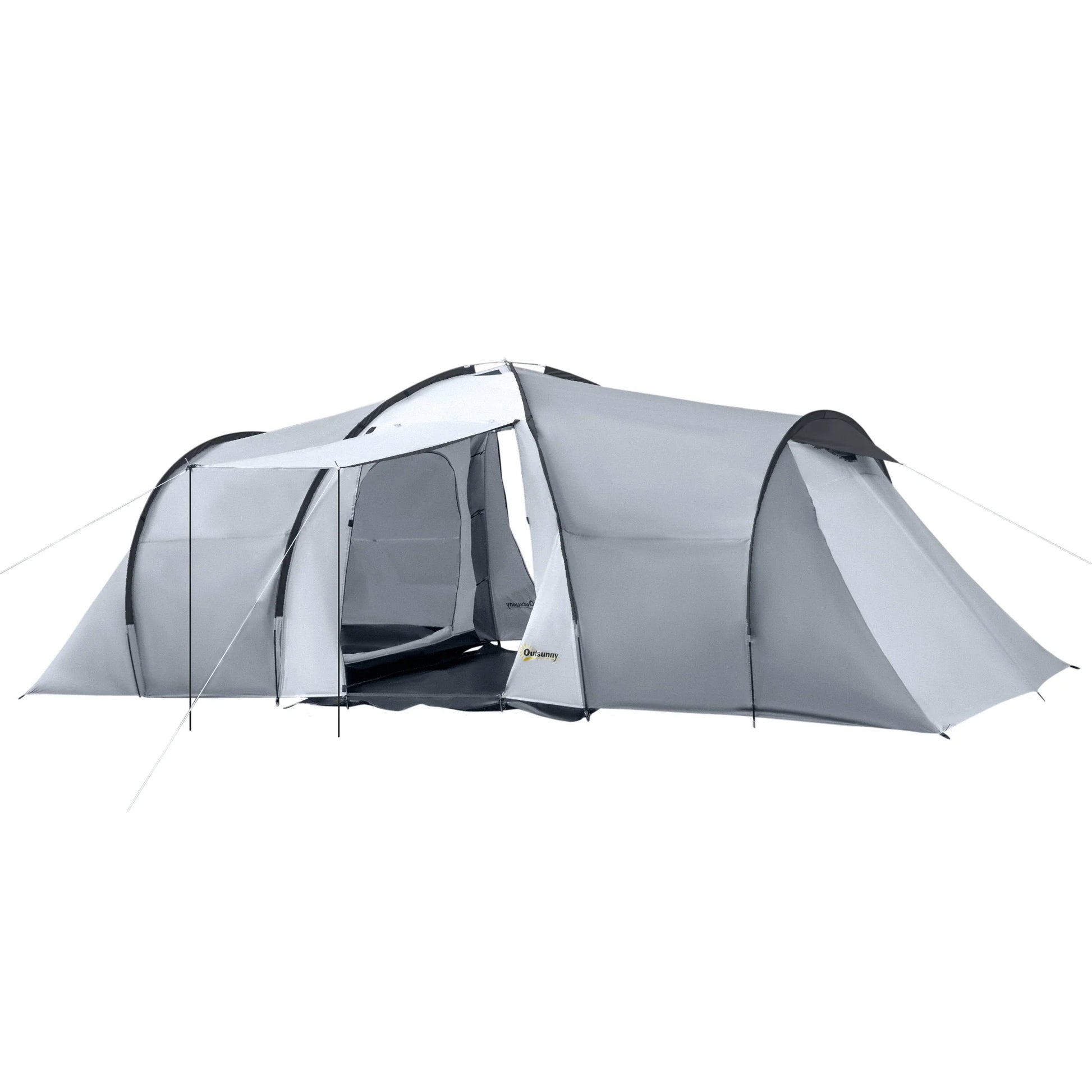 Tenda de Campismo Familiar – Tivoli – 4 a 6 Pessoas – 590x245x193 cm – Cinza – Impermeável e Anti-UV