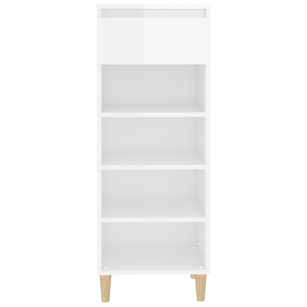 Sapateira 40x36x105 cm derivados de madeira branco brilhante - A minha loja