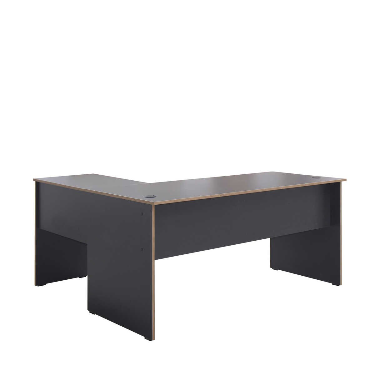 Secretária de Canto "Executive" - 160 x 75 x 144 cm - Antracite e Carvalho - Design Moderno - A minha loja