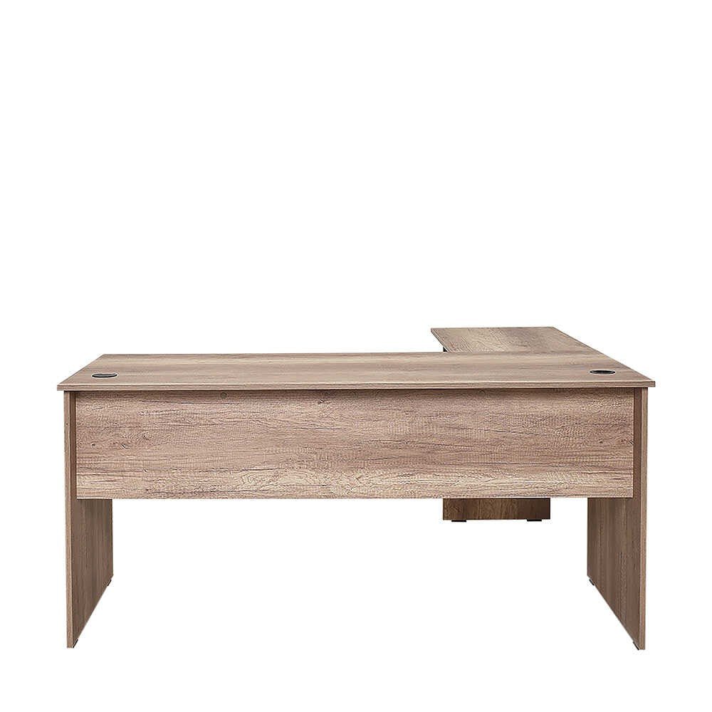 Secretária de Estudo "Baltimore" – Nogueira Clara, 160x144x75 cm, Design Funcional e Moderno - A minha loja
